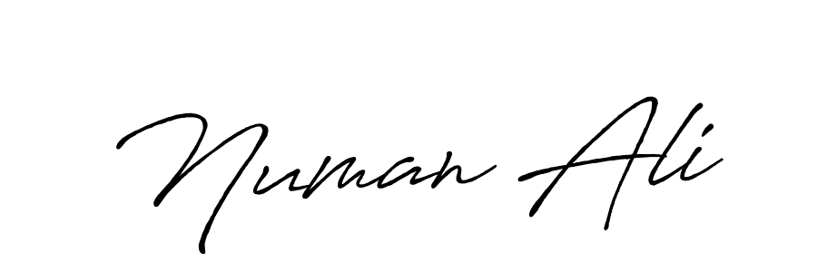 Make a beautiful signature design for name Numan Ali. With this signature (Antro_Vectra_Bolder) style, you can create a handwritten signature for free. Numan Ali signature style 7 images and pictures png