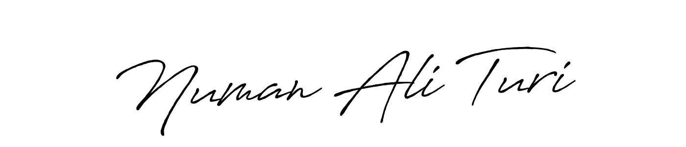 The best way (Antro_Vectra_Bolder) to make a short signature is to pick only two or three words in your name. The name Numan Ali Turi include a total of six letters. For converting this name. Numan Ali Turi signature style 7 images and pictures png