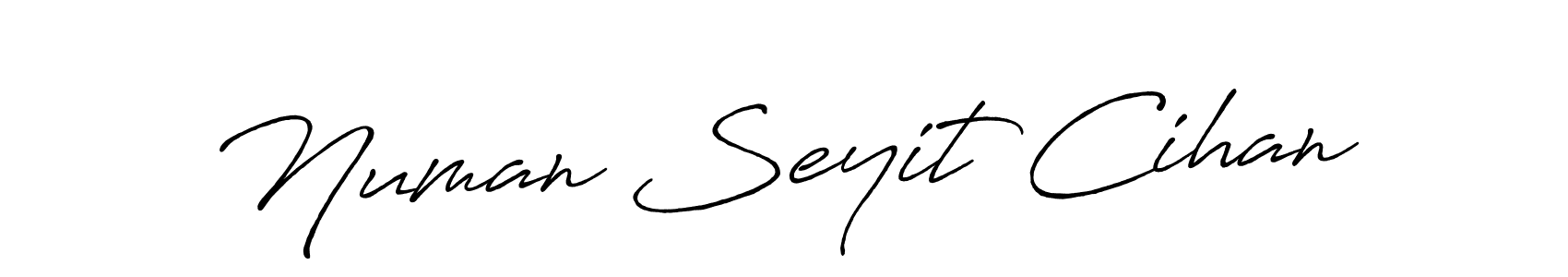 Design your own signature with our free online signature maker. With this signature software, you can create a handwritten (Antro_Vectra_Bolder) signature for name Numan Seyit Cihan. Numan Seyit Cihan signature style 7 images and pictures png