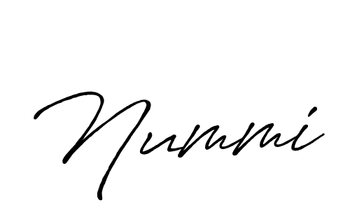 Nummi stylish signature style. Best Handwritten Sign (Antro_Vectra_Bolder) for my name. Handwritten Signature Collection Ideas for my name Nummi. Nummi signature style 7 images and pictures png