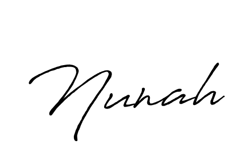 Nunah stylish signature style. Best Handwritten Sign (Antro_Vectra_Bolder) for my name. Handwritten Signature Collection Ideas for my name Nunah. Nunah signature style 7 images and pictures png