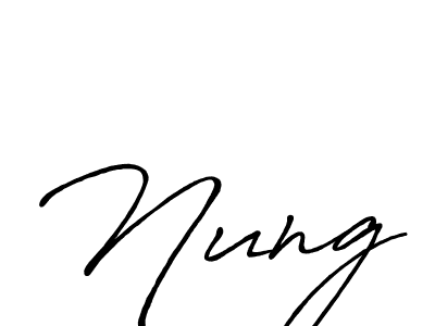 Also we have Nung name is the best signature style. Create professional handwritten signature collection using Antro_Vectra_Bolder autograph style. Nung signature style 7 images and pictures png