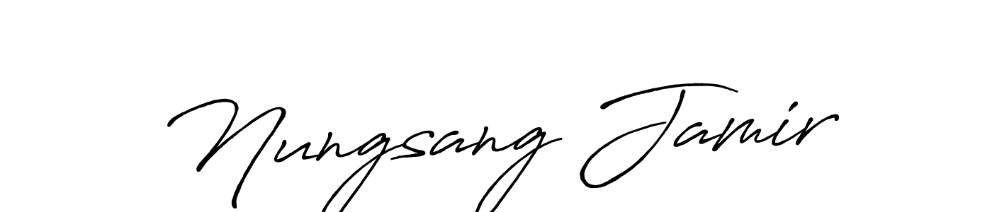 It looks lik you need a new signature style for name Nungsang Jamir. Design unique handwritten (Antro_Vectra_Bolder) signature with our free signature maker in just a few clicks. Nungsang Jamir signature style 7 images and pictures png