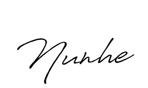 Make a beautiful signature design for name Nunhe. With this signature (Antro_Vectra_Bolder) style, you can create a handwritten signature for free. Nunhe signature style 7 images and pictures png