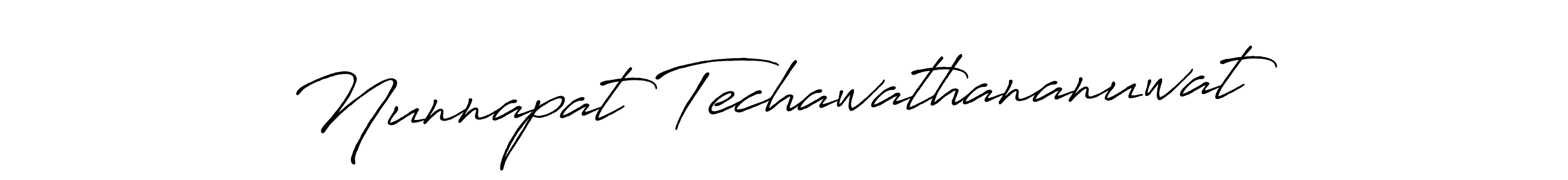 Nunnapat Techawathananuwat stylish signature style. Best Handwritten Sign (Antro_Vectra_Bolder) for my name. Handwritten Signature Collection Ideas for my name Nunnapat Techawathananuwat. Nunnapat Techawathananuwat signature style 7 images and pictures png