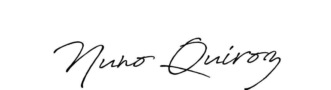 Create a beautiful signature design for name Nuno Quiroz. With this signature (Antro_Vectra_Bolder) fonts, you can make a handwritten signature for free. Nuno Quiroz signature style 7 images and pictures png