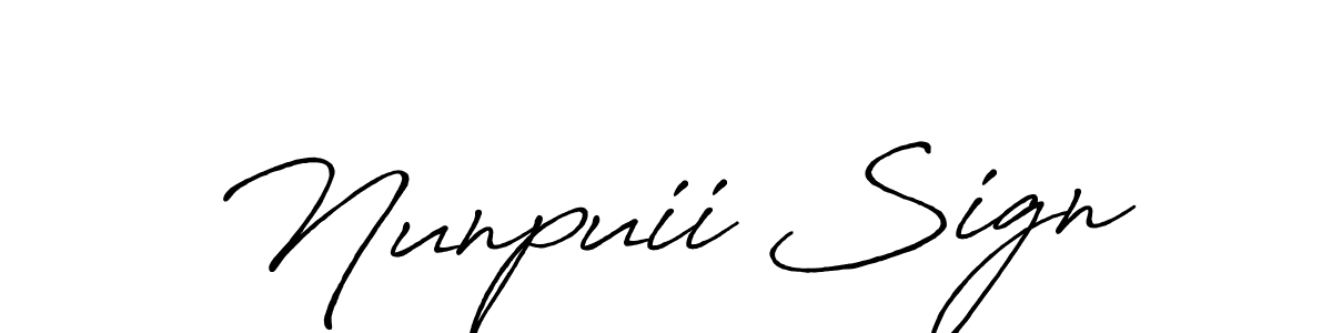 Nunpuii Sign stylish signature style. Best Handwritten Sign (Antro_Vectra_Bolder) for my name. Handwritten Signature Collection Ideas for my name Nunpuii Sign. Nunpuii Sign signature style 7 images and pictures png