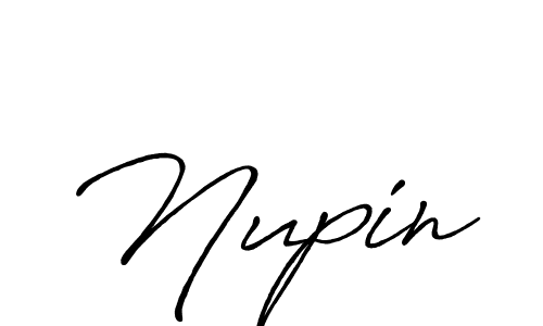 How to make Nupin name signature. Use Antro_Vectra_Bolder style for creating short signs online. This is the latest handwritten sign. Nupin signature style 7 images and pictures png