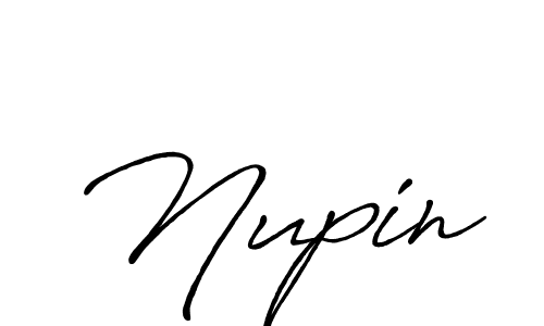 How to make Nupin name signature. Use Antro_Vectra_Bolder style for creating short signs online. This is the latest handwritten sign. Nupin signature style 7 images and pictures png