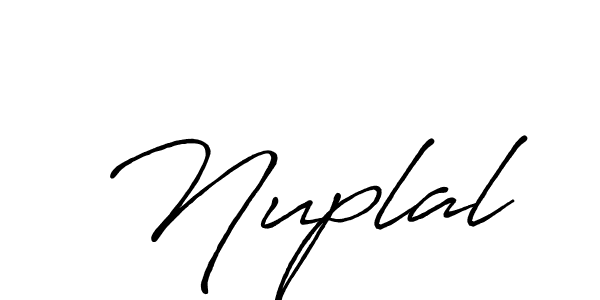 Create a beautiful signature design for name Nuplal. With this signature (Antro_Vectra_Bolder) fonts, you can make a handwritten signature for free. Nuplal signature style 7 images and pictures png
