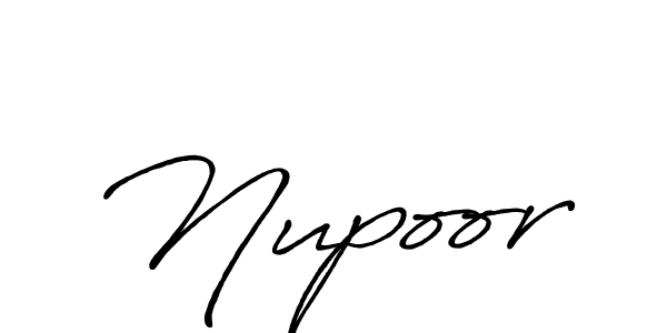 Nupoor stylish signature style. Best Handwritten Sign (Antro_Vectra_Bolder) for my name. Handwritten Signature Collection Ideas for my name Nupoor. Nupoor signature style 7 images and pictures png