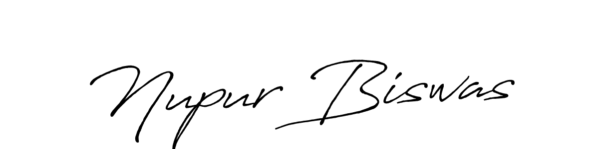 Make a beautiful signature design for name Nupur Biswas. With this signature (Antro_Vectra_Bolder) style, you can create a handwritten signature for free. Nupur Biswas signature style 7 images and pictures png