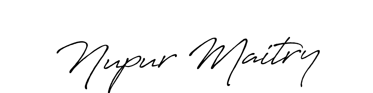 Nupur Maitry stylish signature style. Best Handwritten Sign (Antro_Vectra_Bolder) for my name. Handwritten Signature Collection Ideas for my name Nupur Maitry. Nupur Maitry signature style 7 images and pictures png