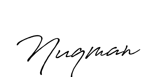 Use a signature maker to create a handwritten signature online. With this signature software, you can design (Antro_Vectra_Bolder) your own signature for name Nuqman. Nuqman signature style 7 images and pictures png