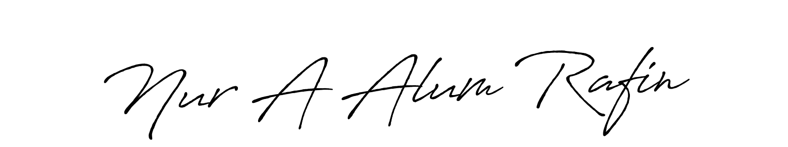 You should practise on your own different ways (Antro_Vectra_Bolder) to write your name (Nur A Alum Rafin) in signature. don't let someone else do it for you. Nur A Alum Rafin signature style 7 images and pictures png