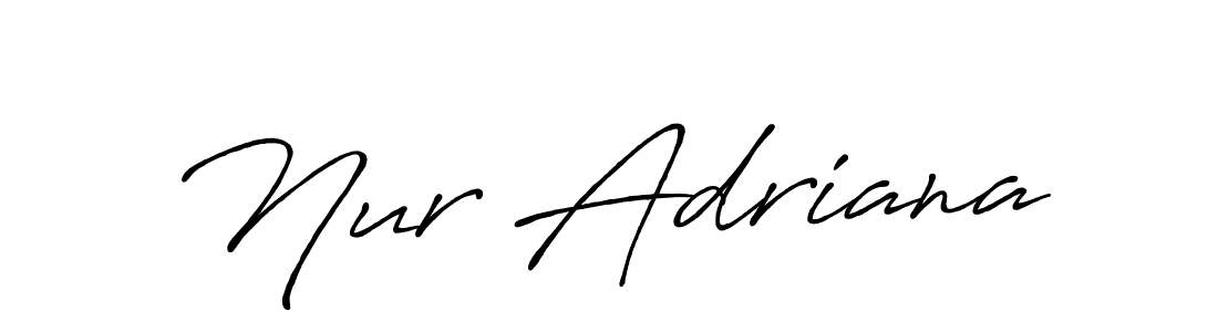 Also we have Nur Adriana name is the best signature style. Create professional handwritten signature collection using Antro_Vectra_Bolder autograph style. Nur Adriana signature style 7 images and pictures png