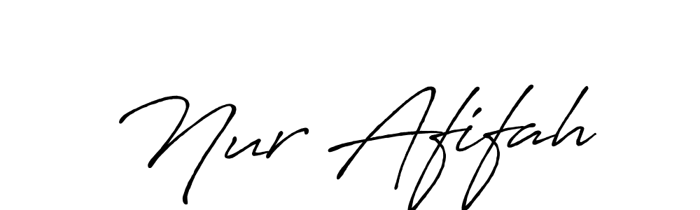 It looks lik you need a new signature style for name Nur Afifah. Design unique handwritten (Antro_Vectra_Bolder) signature with our free signature maker in just a few clicks. Nur Afifah signature style 7 images and pictures png