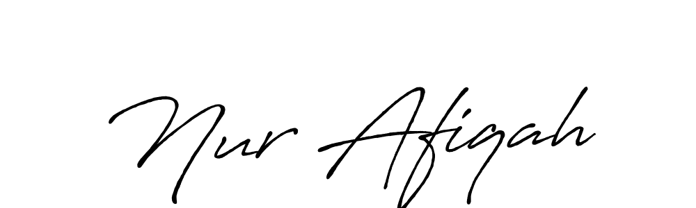 Make a beautiful signature design for name Nur Afiqah. With this signature (Antro_Vectra_Bolder) style, you can create a handwritten signature for free. Nur Afiqah signature style 7 images and pictures png