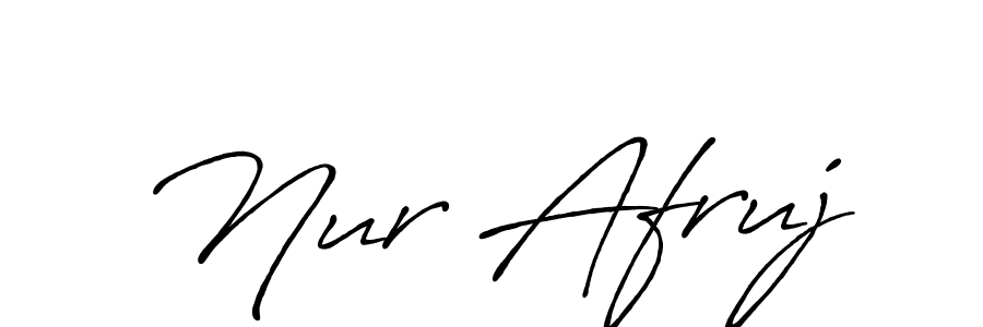 Also You can easily find your signature by using the search form. We will create Nur Afruj name handwritten signature images for you free of cost using Antro_Vectra_Bolder sign style. Nur Afruj signature style 7 images and pictures png