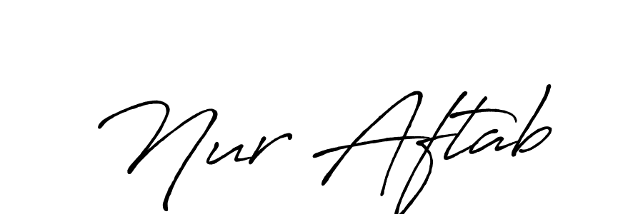 Make a short Nur Aftab signature style. Manage your documents anywhere anytime using Antro_Vectra_Bolder. Create and add eSignatures, submit forms, share and send files easily. Nur Aftab signature style 7 images and pictures png