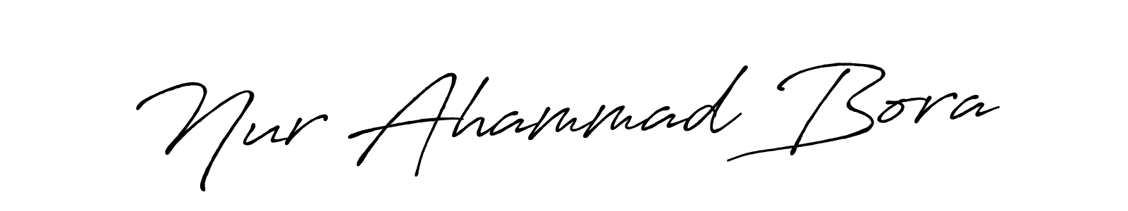 Create a beautiful signature design for name Nur Ahammad Bora. With this signature (Antro_Vectra_Bolder) fonts, you can make a handwritten signature for free. Nur Ahammad Bora signature style 7 images and pictures png