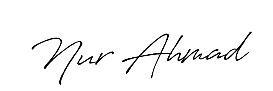 It looks lik you need a new signature style for name Nur Ahmad. Design unique handwritten (Antro_Vectra_Bolder) signature with our free signature maker in just a few clicks. Nur Ahmad signature style 7 images and pictures png