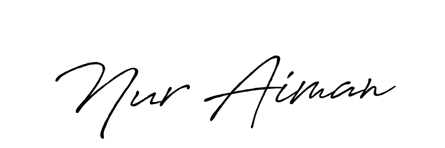 You can use this online signature creator to create a handwritten signature for the name Nur Aiman. This is the best online autograph maker. Nur Aiman signature style 7 images and pictures png