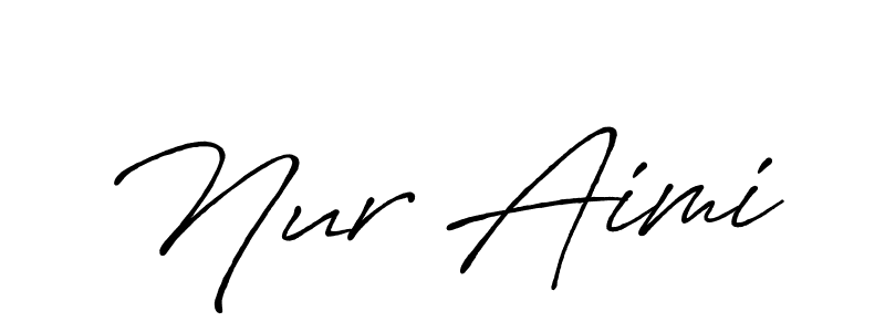 Also we have Nur Aimi name is the best signature style. Create professional handwritten signature collection using Antro_Vectra_Bolder autograph style. Nur Aimi signature style 7 images and pictures png