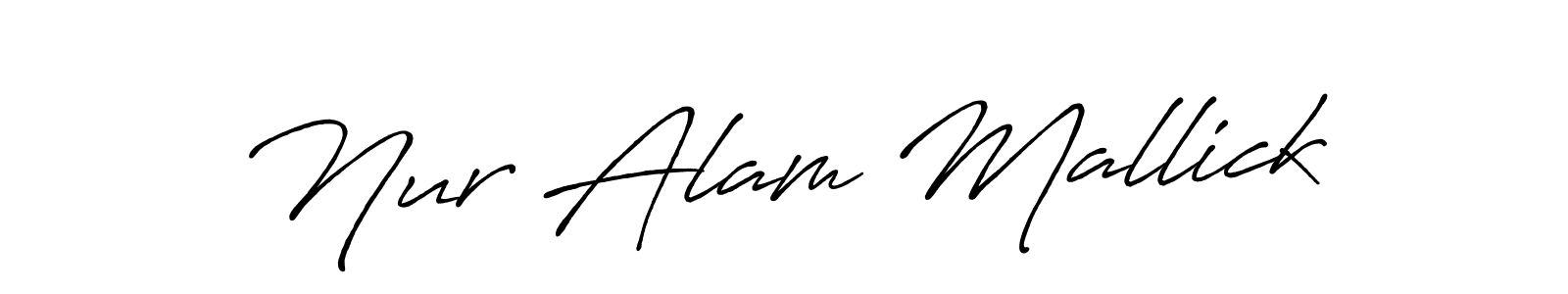 Create a beautiful signature design for name Nur Alam Mallick. With this signature (Antro_Vectra_Bolder) fonts, you can make a handwritten signature for free. Nur Alam Mallick signature style 7 images and pictures png