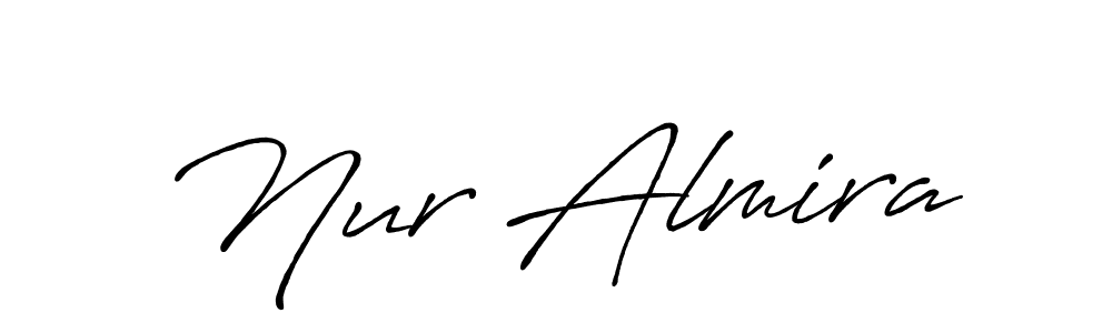 Design your own signature with our free online signature maker. With this signature software, you can create a handwritten (Antro_Vectra_Bolder) signature for name Nur Almira. Nur Almira signature style 7 images and pictures png