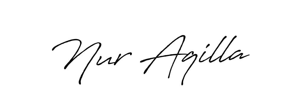 Also we have Nur Aqilla name is the best signature style. Create professional handwritten signature collection using Antro_Vectra_Bolder autograph style. Nur Aqilla signature style 7 images and pictures png