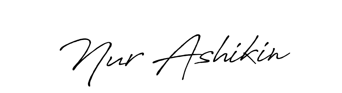 if you are searching for the best signature style for your name Nur Ashikin. so please give up your signature search. here we have designed multiple signature styles  using Antro_Vectra_Bolder. Nur Ashikin signature style 7 images and pictures png