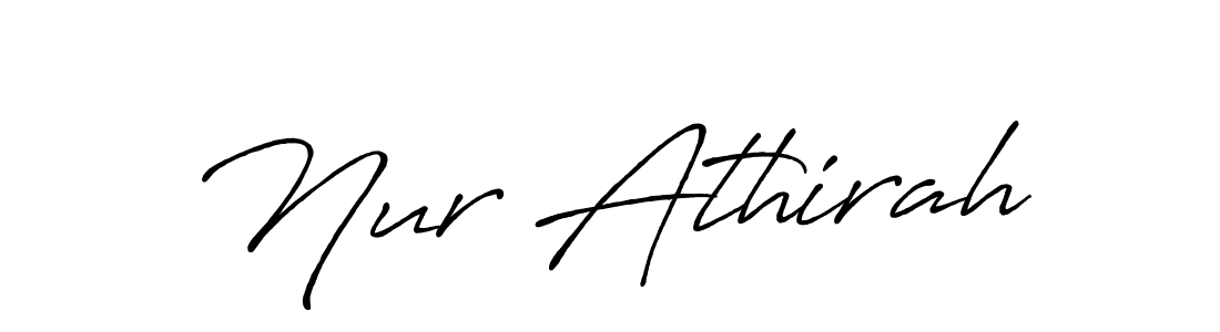 How to make Nur Athirah name signature. Use Antro_Vectra_Bolder style for creating short signs online. This is the latest handwritten sign. Nur Athirah signature style 7 images and pictures png