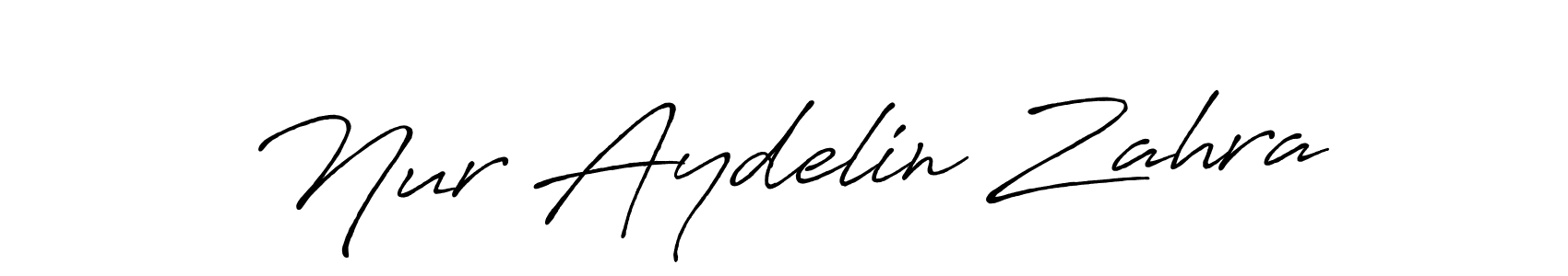 Nur Aydelin Zahra stylish signature style. Best Handwritten Sign (Antro_Vectra_Bolder) for my name. Handwritten Signature Collection Ideas for my name Nur Aydelin Zahra. Nur Aydelin Zahra signature style 7 images and pictures png