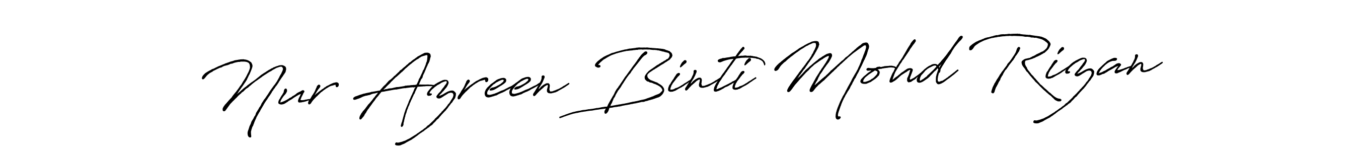 Also we have Nur Azreen Binti Mohd Rizan name is the best signature style. Create professional handwritten signature collection using Antro_Vectra_Bolder autograph style. Nur Azreen Binti Mohd Rizan signature style 7 images and pictures png