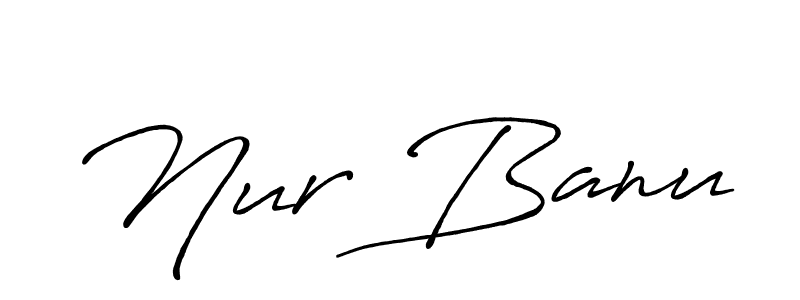 if you are searching for the best signature style for your name Nur Banu. so please give up your signature search. here we have designed multiple signature styles  using Antro_Vectra_Bolder. Nur Banu signature style 7 images and pictures png
