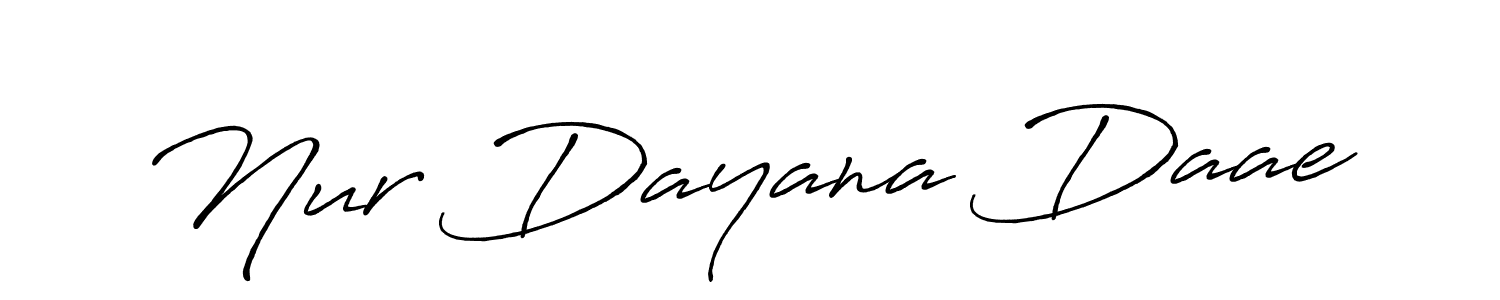 Design your own signature with our free online signature maker. With this signature software, you can create a handwritten (Antro_Vectra_Bolder) signature for name Nur Dayana Daae. Nur Dayana Daae signature style 7 images and pictures png