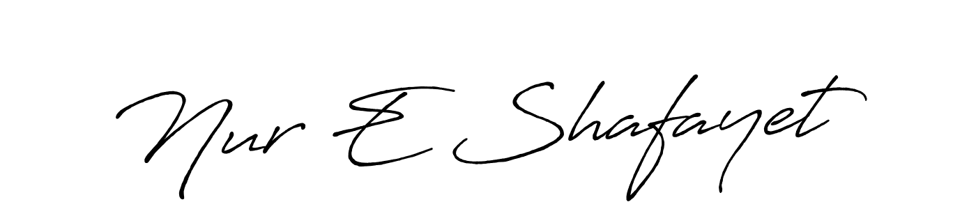 Create a beautiful signature design for name Nur E Shafayet. With this signature (Antro_Vectra_Bolder) fonts, you can make a handwritten signature for free. Nur E Shafayet signature style 7 images and pictures png