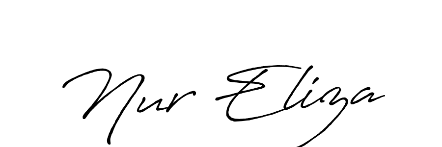 Antro_Vectra_Bolder is a professional signature style that is perfect for those who want to add a touch of class to their signature. It is also a great choice for those who want to make their signature more unique. Get Nur Eliza name to fancy signature for free. Nur Eliza signature style 7 images and pictures png