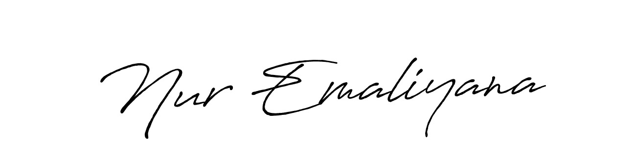 Here are the top 10 professional signature styles for the name Nur Emaliyana. These are the best autograph styles you can use for your name. Nur Emaliyana signature style 7 images and pictures png