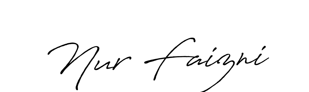 Also You can easily find your signature by using the search form. We will create Nur Faizni name handwritten signature images for you free of cost using Antro_Vectra_Bolder sign style. Nur Faizni signature style 7 images and pictures png