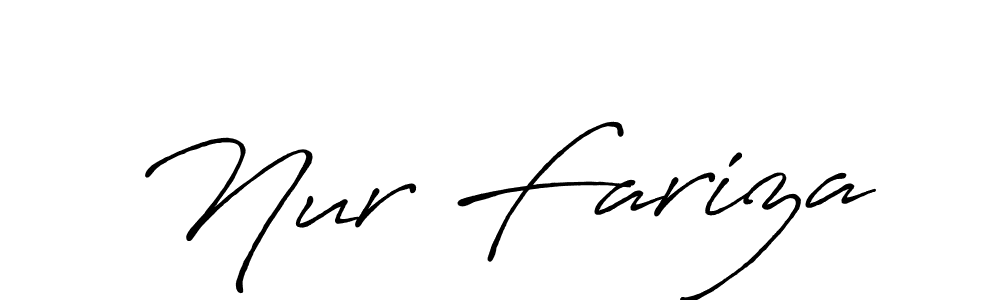 Also we have Nur Fariza name is the best signature style. Create professional handwritten signature collection using Antro_Vectra_Bolder autograph style. Nur Fariza signature style 7 images and pictures png