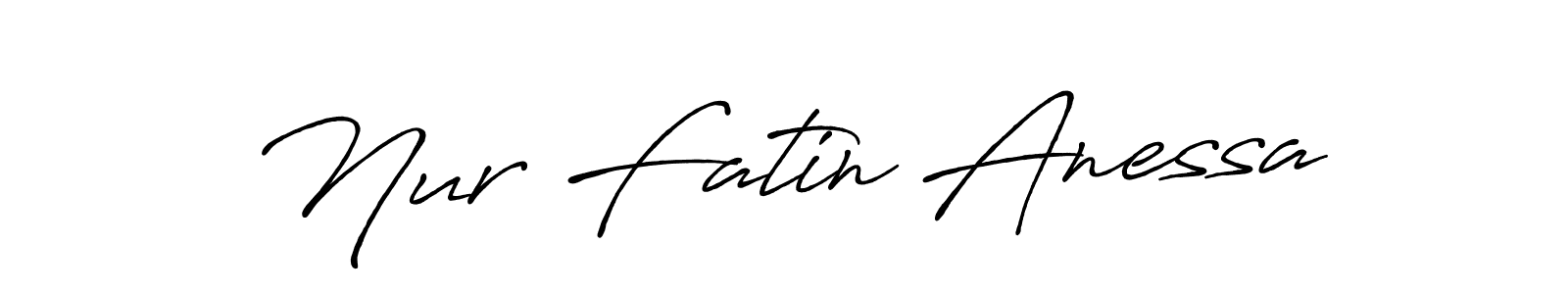 How to make Nur Fatin Anessa signature? Antro_Vectra_Bolder is a professional autograph style. Create handwritten signature for Nur Fatin Anessa name. Nur Fatin Anessa signature style 7 images and pictures png
