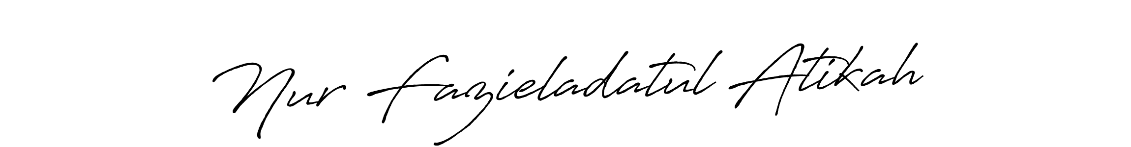 This is the best signature style for the Nur Fazieladatul Atikah name. Also you like these signature font (Antro_Vectra_Bolder). Mix name signature. Nur Fazieladatul Atikah signature style 7 images and pictures png