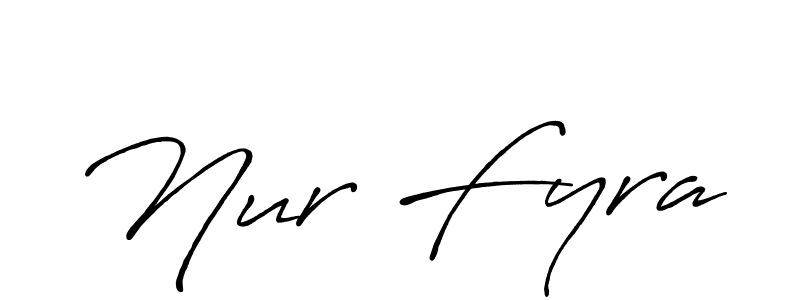 Make a beautiful signature design for name Nur Fyra. With this signature (Antro_Vectra_Bolder) style, you can create a handwritten signature for free. Nur Fyra signature style 7 images and pictures png