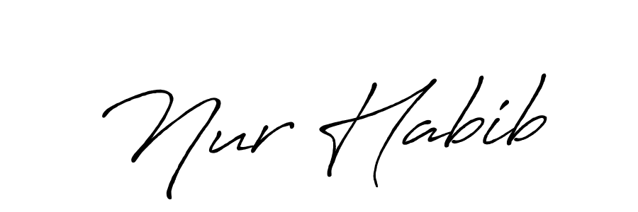 This is the best signature style for the Nur Habib name. Also you like these signature font (Antro_Vectra_Bolder). Mix name signature. Nur Habib signature style 7 images and pictures png