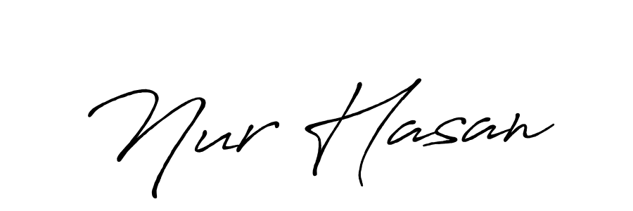 The best way (Antro_Vectra_Bolder) to make a short signature is to pick only two or three words in your name. The name Nur Hasan include a total of six letters. For converting this name. Nur Hasan signature style 7 images and pictures png