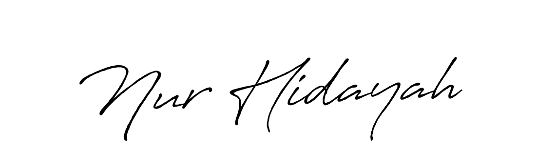 Also You can easily find your signature by using the search form. We will create Nur Hidayah name handwritten signature images for you free of cost using Antro_Vectra_Bolder sign style. Nur Hidayah signature style 7 images and pictures png