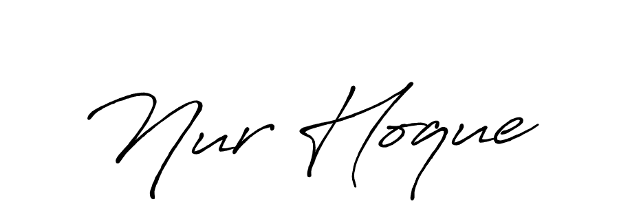 Antro_Vectra_Bolder is a professional signature style that is perfect for those who want to add a touch of class to their signature. It is also a great choice for those who want to make their signature more unique. Get Nur Hoque name to fancy signature for free. Nur Hoque signature style 7 images and pictures png