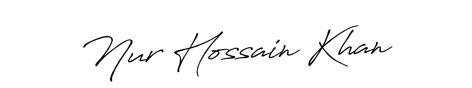 You can use this online signature creator to create a handwritten signature for the name Nur Hossain Khan. This is the best online autograph maker. Nur Hossain Khan signature style 7 images and pictures png